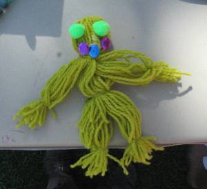 yarn doll stick puppet
